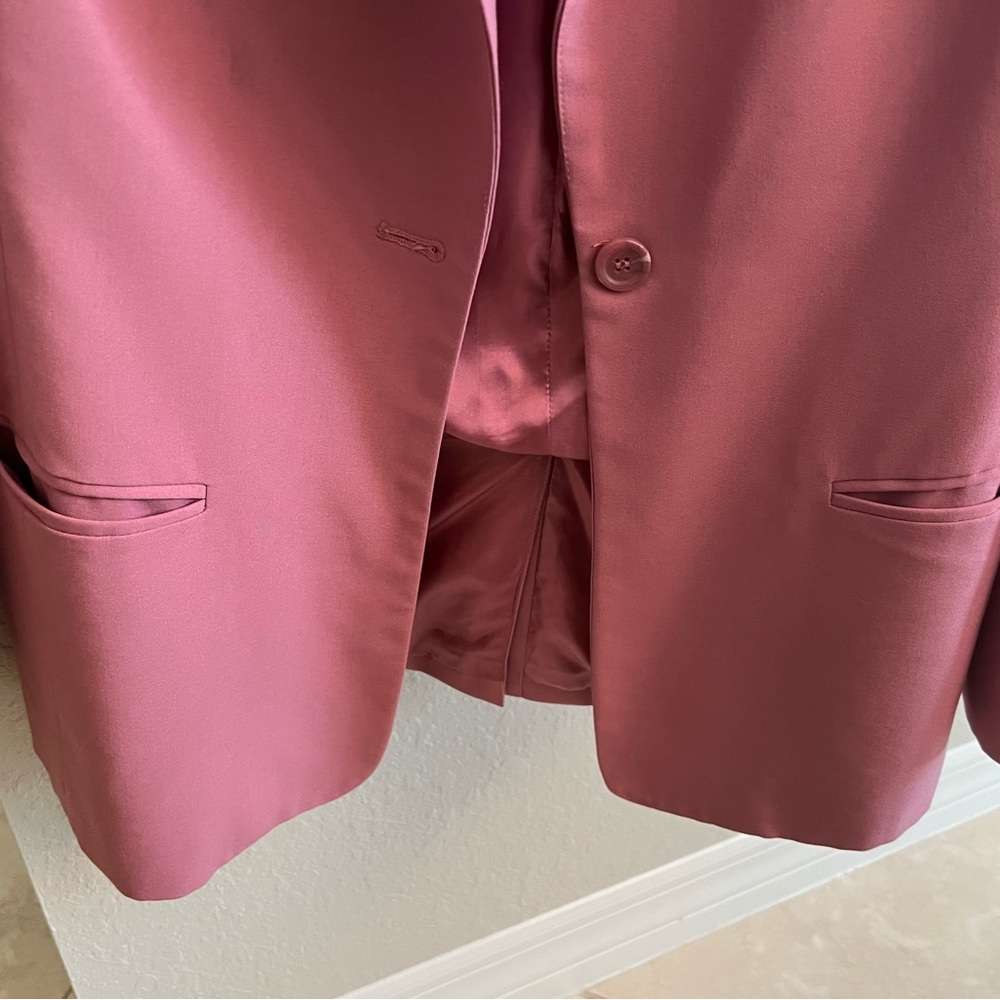 Chadwicks of Boston Mauve/Pink Blazer single Button Lined Women Size 16 - Picture 3 of 4